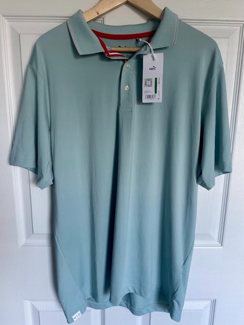 Puma MATTR Elevated Solid Performance Golf Polo - Large - Modern Mint - NEW